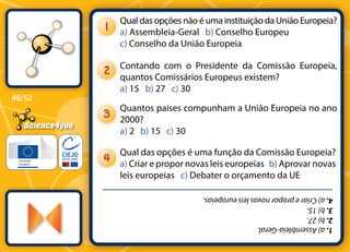 Cartas-Quiz União Europeia - 2º Ciclo