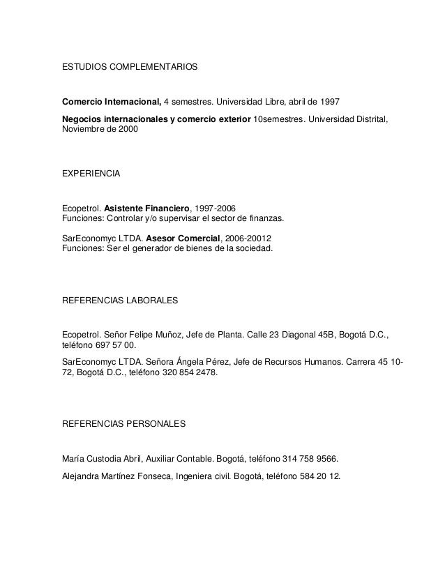 cartas y hojas de vida carta de negocios