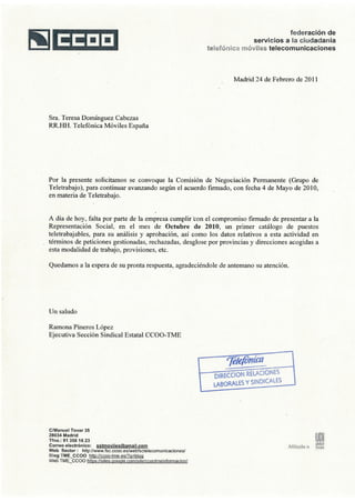 Carta teletrabajo febrero 2011