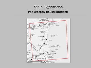 CARTA  TOPOGRAFICA Y  PROYECCION GAUSS KRUGGER  