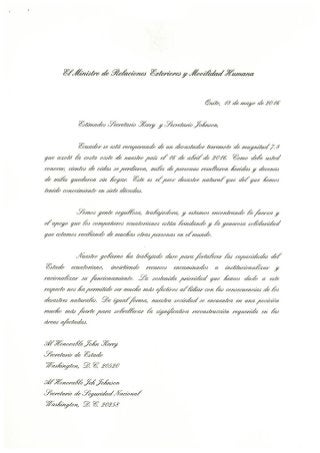 Carta petición TPS (Español)