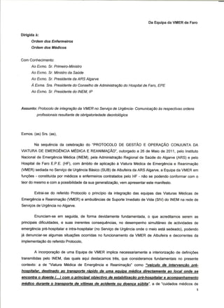Carta VMER Faro