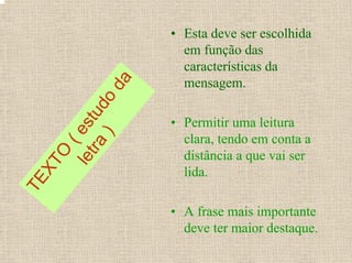 Cartaz em educação visual e tecnológica