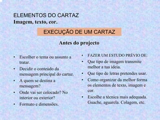 Cartaz em educação visual e tecnológica