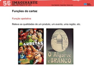 Função apelativa
Releva as qualidades de um produto, um evento, uma região, etc.
Funções do cartaz
 