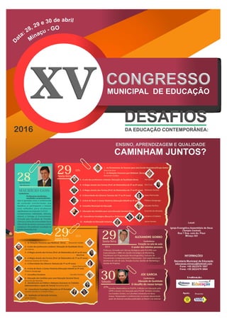 Cartaz XV Congresso Municipal de Educação