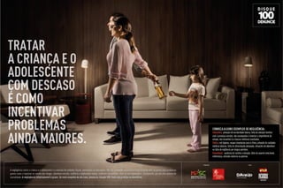 cartaz da Campanha de Combate à Negligência contra Crianças e Adolescentes