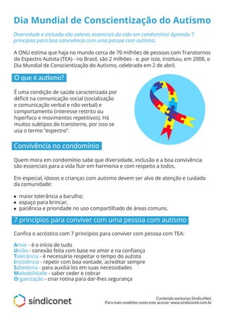 Diversidade e inclusão são valores essenciais da vida em condomínio! Aprenda 7
princípios para boa convivência com uma pes...