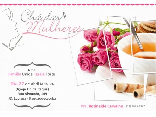 Cartaz Chá de Mulheres Igreja Unida