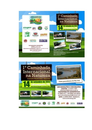 Cartazes e planfleto da caminhada internacional da natureza 2014