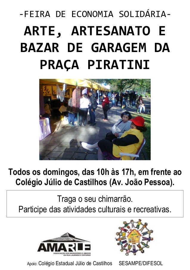 FEIRA DE ECONOMIA SOLIDÁRIA ARTE, ARTESANATO E BAZAR DE GARAGEM DA Maquina Wahl Aparador ~ FEIRA DE ECONOMIA SOLIDÁRIA ARTE, ARTESANATO E BAZAR DE GARAGEM DA