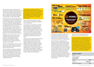 Cartea Antreprenorilor 2015 România | 133Cartea Antreprenorilor 2015 România | 132
Dincolo de succesele afacerilor sale, cele mai
bune zile pentru Thomas sunt cele în care
se poate rupe din sarcinile zilnice de natură
operațională și de management și poate să
creeze noi idei de business și modele de afaceri.
Una din aceste idei s-a materializat anul
trecut într-o nouă companie a grupului Nobel,
NobelFinancial. Într-o industrie telecom aflată
în continuă reinventare, din cauza marjelor în
scădere, Thomas și-a propus să își diversifice
oferta, propunând servicii financiare utilizatorilor
de cartele. NobelFinancial va pune la dispoziție
pe piața globală o ofertă de servicii de transfer
monetar, precum și alte produse financiare.
“Pentru mine cea mai mare provocare este
de a crea produse care încă nu există și să mă
concentrez pe inovație rapidă. Dacă nu schimbăm
modul în care se întâmplă lucrurile în această
industrie mare, nu putem rezista”, punctează
Thomas Knobel.
Thomas concluzionează despre importanța
oamenilor cu care a construit business-ul:
„Sunt o persoană foarte norocoasă deoarece au
venit spre mine mulți oameni extraordinari care
mi-au rămas loiali. L-am cunoscut de asemenea
pe partenerul meu de afaceri care mi-a fost și
mentor și care m-a ajutat să cresc ca persoană
și ca antreprenor. Sunt foarte mândru că avem o
echipă atât de tânără și de faptul că reprezentam
pentru mulți dintre angajații noștri primul loc de
muncă. Mulți dintre ei sunt încă studenți și lucrăm
îndeaproape cu universitățile românești pentru
a-i recruta direct de pe băncile facultăților.”
Thomas Knobel
CEO
Numele companiei
Grupul Nobel
Fondată 1998
Industrie Telecom, IT
Număr curent angajați 320
Născut în Elveția, Thomas a realizat rapid că
talentul lui era cel antreprenorial. Încă de la 7 ani
a fondat prima companie, urmată de alte start-
up-uri. În 1994, pleacă în Statele Unite pentru a
trăi “visul american”. Studiază management la
Babson College din Massachusetts și înființează
în timpul studiilor, în 1998, compania Nobel.
Începutul a fost greu. După cum spune Thomas,
ca antreprenor în serie, cea mai dificilă dar și cea
mai importantă perioadă într-un business este
start-up-ul: „Când începi un business șansele de
a avea succes sunt infime, mai ales dacă ești în
concurență cu giganții lumii. Cea mai importantă
este abilitatea de a fi naiv, de a nu asculta
ceea ce îți spun rațiunea și logica și de a începe
pur și simplu afacerea”. La doar 20 de ani, cu
40.000 dolari în contul bancar, pune bazele unei
companii telecom. În anul înființării, unul dintre
cei mai importanți clienți refuză să plătească,
lăsându-l cu doar 100 USD în Ajunul Crăciunului.
Depășește cu succes acest moment, pe care
îl consideră extrem de relevant în existența
companiei, deoarece fără rezolvarea lui,
Nobel nu ar fi avut puterea financiară să
supraviețuiască. Urmează apoi o creștere
accelerată, fiind primul jucător intrat pe piața
cartelelor online pre-plătite.
Anul 2001 marchează pentru Thomas o cifră de
afaceri de 10 milioane USD și primul milion de
dolari obținut ca profit, reinvestit în obținerea
licenței de operator telecom.
În 2002, compania lui Thomas Knobel avea cei
mai mulți clienți din India, Pakistan și România.
Convins de necesitatea de a oferi servicii mai
bune clienților din România, vine pentru prima
dată aici pentru a deschide biroul local. Plăcut
surprins de calitatea umană și profesională
a angajaților români, hotărăște să își extindă
prezența operațională.
“Cel mai mare cost în afacerile mele este
reprezentat de salariile oamenilor. În același timp
însă, oamenii sunt activul meu cel mai important.
De aceea, având în vedere că românii erau mai
bine pregătiți dar costau mai puțin decât angajații
mei din Statele Unite, am hotărât să relocăm
mare parte din operațiuni aici”, povestește
Thomas Knobel.
Astăzi, compania intermediază 720 milioane
de convorbiri anual, reprezentând 3 miliarde de
minute internaționale.
Cifra de afaceri a grupului Nobel, care include
Nobel și NobelBiz, s-a ridicat în anul 2014 la
peste 250 milioane USD, continuând până în
prezent tendința de profitabilitate începută în
2006. Numărul de angajați ai grupului a crescut
de la an la an, ajungând la 320 anul trecut. Anul
2014 a fost un an record pentru companiile
controlate de Thomas (majoritatea acțiunilor
sunt deținute de antreprenorul elvețian, toate
proiectele fiind finanțate exclusiv din surse
proprii).
Nobel a reușit să își mențină avantajul competitiv
prin diversificarea produselor și serviciilor
oferite clienților, prin cele trei divizii: cartele
telefonice vândute B2C folosind internetul și
aplicațiile mobile, cartele vândute prin canalele
de distribuție, alcătuite în special de magazine
din Statele Unite și vânzări B2B prin ceilalți
operatori telecom, 700 în acest moment, printre
care Telekom, Orange, Belgacom. NobelBiz, a
doua companie din grup, oferă servicii enterprise
pentru call center-ele companiilor mari, precum
și pentru companii de tip telemarketing.
 