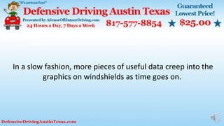 In a slow fashion, more pieces of useful data creep into the
graphics on windshields as time goes on.
 