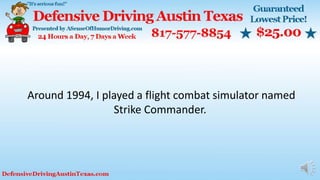 Around 1994, I played a flight combat simulator named
Strike Commander.
 