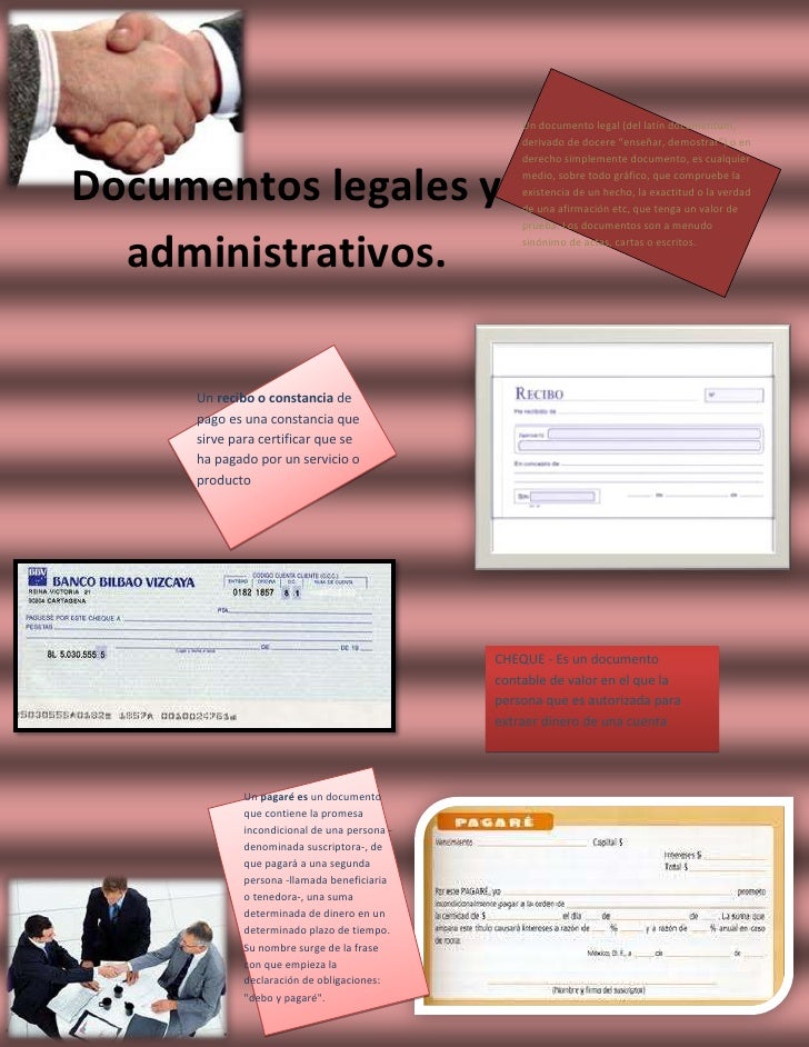 Cartel documentos legales y administrativos