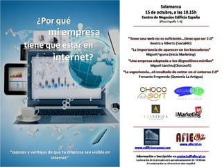 Jornada AFIECYL Salamanca "Por qué mi empresa tiene que estar en Internet"