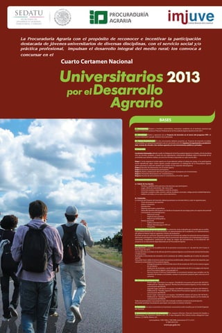 Cuarto Certamen Nacional Universitarios 2013 por el Desarrollo Agrario