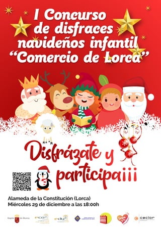 Cartel Oficial I Concurso de disfraces navideños infantil "Comercio de Lorca"