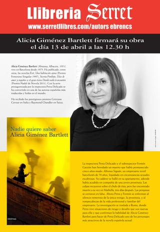 Cartel Alicia Giménez Bartlett