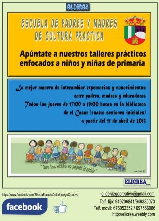 Escuela de padres " Cultura Práctica " (Cartel casar de Guadalajara )