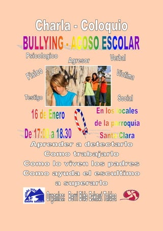 Cartel charla bullying