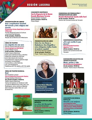 32
CONCIERTO DE MÚSICA
URBANA
Con La Dame Blanche
(Cuba-Francia)
Coordinado con el Festival
Internacional Cervantino
22 de...