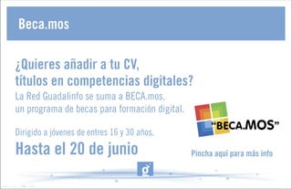 Guadalinfo transforma el territorio
Pincha aquí para más info
 