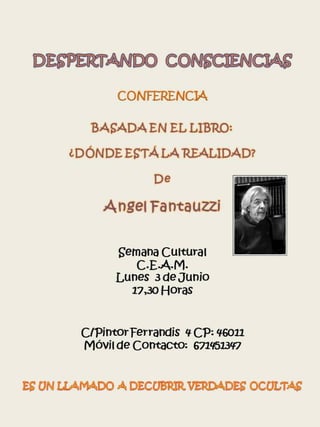 Conferencia de nuestro autor Ángel Fantauzzi