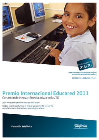 Cartel Premio Internacional Educared 2011 Español