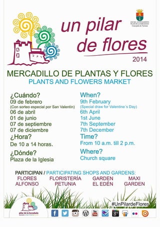 Cartel Un Pilar de Flores 2014