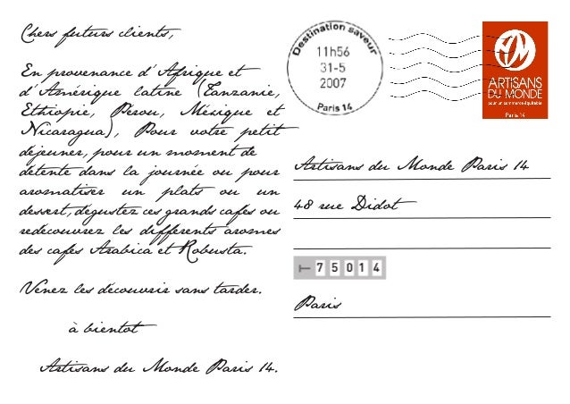 Carte Postale Cafe Carte Postale Cafe