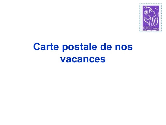 Carte Postale De Nos Vacances