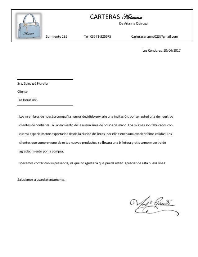Carta De Agradecimiento A Clientes Por Su Compra Compartir Carta