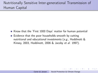 Social protection in the face of climate change: Targeting principles and financing mechanisms