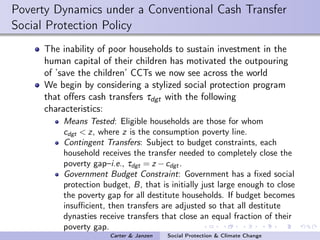 Social protection in the face of climate change: Targeting principles and financing mechanisms