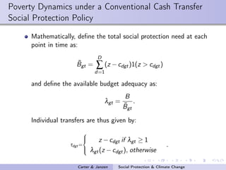 Social protection in the face of climate change: Targeting principles and financing mechanisms