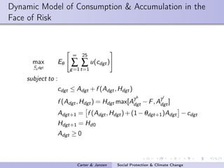 Social protection in the face of climate change: Targeting principles and financing mechanisms