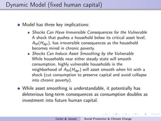 Social protection in the face of climate change: Targeting principles and financing mechanisms