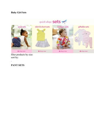 Carters baby girl sets 301 a 328