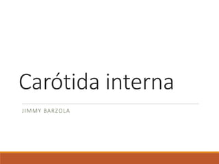 Carótida interna
JIMMY BARZOLA
 