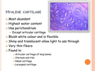 Cartilage and its types