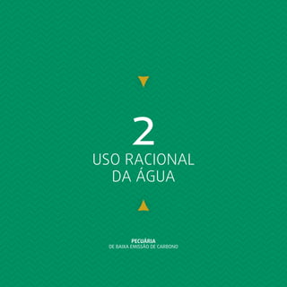 PECUÁRIA
DE BAIXA EMISSÃO DE CARBONO
2USO RACIONAL
DA ÁGUA
 