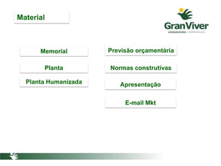 Material
Planta
Memorial Previsão orçamentária
Planta Humanizada Apresentação
Normas construtivas
E-mail Mkt
 