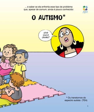 ... e saber se ela enfrenta esse tipo de problema
que, apesar de comum, ainda é pouco conhecido:
O AUTISMO*
EPA!
ISSO É
GRAVE?
5
* Ou transtornos do
espectro autista (TEA)
 