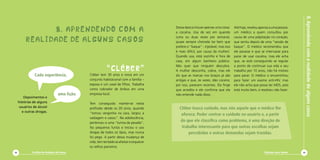8.Aprendendocomarealidadedealgunscasos
Diminuir para Somar 59
Dessa época trouxe apenas uma coisa:
a cocaína. Usa de vez em quando
(uma ou duas vezes por semana),
quase sempre cheirada (se bem que
prefere o “baque” - injetável, mas isso
é mais difícil, por causa da mulher).
Quando usa, está sozinho e fora de
casa, em algum banheiro público.
Não quer que ninguém descubra.
A mulher desconfia, cobra, mas ele
diz que as marcas nos braços já são
antigas e que, às vezes, dão coceira;
por isso, parecem recentes. Ela finge
que acredita e ele confirma que ela
não entende nada disso.
Atéhoje,revelouapenasaumapessoa:
um médico a quem consultou por
causa de uma palpitação no coração,
que sentiu depois de uma “sessão de
baque”. O médico recomendou que
ele parasse e que se internasse para
parar de usar cocaína, mas ele acha
que, se está conseguindo se regular
a ponto de continuar sua vida e seu
trabalho por 10 anos, não há motivo
para parar. O médico o encaminhou
para fazer um exame anti-HIV, mas
ele não acha que possa ter AIDS, pois
está muito bem, e resolveu não fazer.
Cléber busca cuidado, mas não aquele que o médico lhe
oferece. Poder centrar o cuidado no usuário e, a partir
do que ele classifica como problema, é uma direção de
trabalho interessante para que outras escolhas sejam
percebidas e outras demandas sejam trazidas.
“Cléber”
Cléber tem 30 anos e mora em um
conjunto habitacional com a família –
esposa e um casal de filhos. Trabalha
como cobrador de ônibus em uma
empresa local.
Tem conseguido manter-se nesta
profissão desde os 20 anos, quando
“tomou vergonha na cara, largou a
vadiagem e casou”. Na adolescência,
pertenceu a uma “turma da pesada”,
fez pequenos furtos e iniciou o uso
drogas de todos os tipos, mas nunca
foi pego. A partir dessa mudança de
vida, tem tentado se afastar e esquecer
os velhos parceiros.
8. APRENDENDO COM A
REALIDADE DE ALGUNS CASOS
Depoimentos e
histórias de alguns
usuários de álcool
e outras drogas.
Cada experiência,
uma lição.
Cartilha de Redução de Danos58
 