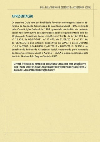 Cartilha bpc 2017 | PDF