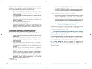 36 LICENCIAMENTO AMBIENTAL DA ATIVIDADE INDUSTRIAL NA REGIÃO METROPOLITANA DE SÃO PAULO - RMSP
37LICENCIAMENTO AMBIENTAL DA ATIVIDADE INDUSTRIAL NA REGIÃO METROPOLITANA DE SÃO PAULO - RMSP
b) Documentação complementar a ser entregue se houver supressão de
vegetação ou intervenção em área de preservação permanente (dispensado
caso já tenha sido apresentado na solicitação da Licença Prévia):
Prova dominial (atualizada em até 180 dias ou conforme prazo de•	
validade definido pelo Cartório de Registro de Imóveis) ou prova de
origem possessória;
Cópias simples do RG e do CPF para pessoa física, ou cartão do CNPJ para•	
pessoas jurídicas;
Cópia do comprovante de quitação da multa e/ou documento de•	
regularização no caso do imóvel a ser licenciado ter sido objeto de Auto
de Infração Ambiental;
Planta planialtimétrica do imóvel, em 3 vias;•	
Laudo de Caracterização da Vegetação;•	
Anotação de Responsabilidade Técnica (ART) recolhida por profissional•	
legalmente habilitado junto ao conselho de classe profissional para
elaboração da planta planialtimétrica e do Laudo de Caracterização da
Vegetação.
c) Documentação complementar a ser entregue em casos onde o
empreendimento estiver em Área de Proteção aos Mananciais
(dispensado caso já tenha sido apresentado na solicitação da Licença Prévia):
Contratodelocação, comfirmareconhecida,originaloucópiaautenticada,•	
quando couber;
Prova Dominial (atualizada em até 180 dias ou conforme prazo de•	
validade definido pelo Cartório de Registro de Imóveis) ou prova de
origem possessória;
Matricula do Imóvel;•	
Cópia da folha do Sistema Cartográfico Metropolitano, escala 1:10.000 ou•	
1:2.000, com a exata localização do terreno, assinada pelo responsável
técnico do projeto, a ser adquirida na EMPLASA (Rua Boa Vista, 84, Centro,
São Paulo);
Declaração assinada pelo proprietário, informando a periodicidade•	
da remoção do lodo proveniente da limpeza da fossa séptica, quando
couber;
Declaração assinada pelo proprietário, informando a periodicidade da•	
remoção dos resíduos sólidos (lixo) provenientes da coleta particular, os
quais não poderão ser dispostos em área de proteção de mananciais;
Comprovação de anterioridade a 17/11/1976•	 27
, por meio de planta
aprovada ou imposto predial territorial urbano (IPTU) ou certidão
expedida pela prefeitura, quando couber;
27  Lei Estadual nº 1172/76
Relatório contendo fotografias atuais do lote e entorno (vizinhos•	
imediatos a partir da linha de divisa).
Declaração do proprietário de que as fotografias apresentadas referem-•	
seaoseulote, sujeitando-se	àspenasdaLeipelaautenticidadedainformação.
d) Documentação complementar para casos de ampliação:
Documentos comprobatórios de existência anterior a 08/09/76 (vigência•	
do Decreto nº 8468/76) e/ou número das Licenças de Instalação e
Funcionamento/Operação das áreas e equipamentos já licenciados;
Disposição física dos equipamentos em planta com legenda diferenciada•	
para os equipamentos e áreas já licenciadas e os objetos de ampliação.
MCE é programa disponível para download l no site da CETESB
(http://www.cetesb.sp.gov.br/licenciamento)
AsolicitaçãodaLicençadeOperação(LO)deveráserfeita, medianteopreenchimento
do impresso chamado “SD” "Solicitação de" disponível no site da CETESB.
(http://www.cetesb.sp.gov.br/licenciamento)
8	 No caso dos empreendimentos com significativo impacto ambiental,
sujeitosaavaliaçãodeimpactoambiental, quaisosprocedimentosnecessários
para solicitação da Licença Ambiental?
No caso dos empreendimentos com significativo impacto ambiental, sujeitos a
avaliação de impacto ambiental, as licenças deverão ser requeridas mediante a
apresentação de estudos ambientais específicos, conforme se segue:
8.1	 A Licença Prévia (LP) deverá ser requerida no Departamento de
Avaliação de Impacto (TA) ou junto à Agência Ambiental da CETESB, mediante
a apresentação dos estudos ambientais, exigido para cada situação, conforme
descrito nos Quadro 6.
 