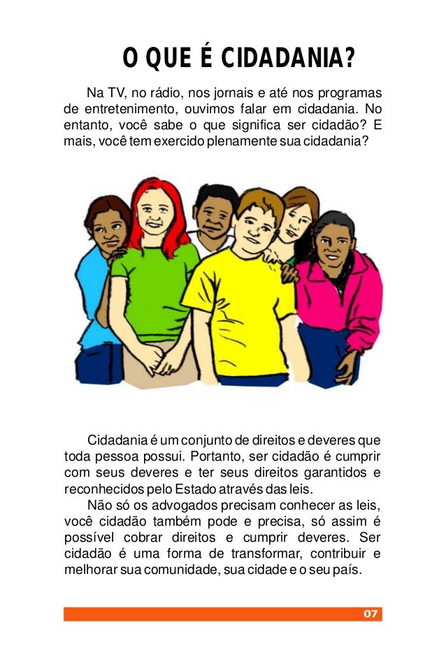 Cartilha cidadania direito_ter_direitos Cartilha cidadania direito_ter_direitos