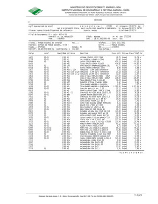 MINISTÉRIO DO DESENVOLVIMENTO AGRÁRIO - MDA
INSTITUTO NACIONAL DE COLONIZAÇÃO E REFORMA AGRÁRIA - INCRA
SUPERINTENDÊNCIA REGIONAL DO INCRA NO ESTADO DO RIO DE JANEIRO / SR-07(T)
DIVISÃO DE OBTENÇÃO DE TERRAS E IMPLANTAÇÃO DE ASSENTAMENTOS
Fl. 39 de 72
Endereço: Rua Santo Amaro, nº. 28 – Glória - Rio de Janeiro/RJ - Cep: 22.211-230 - Tel. (s): (21) 2224-6363 / 2224-3579.
 