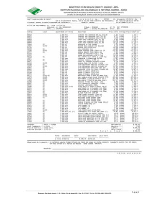 MINISTÉRIO DO DESENVOLVIMENTO AGRÁRIO - MDA
INSTITUTO NACIONAL DE COLONIZAÇÃO E REFORMA AGRÁRIA - INCRA
SUPERINTENDÊNCIA REGIONAL DO INCRA NO ESTADO DO RIO DE JANEIRO / SR-07(T)
DIVISÃO DE OBTENÇÃO DE TERRAS E IMPLANTAÇÃO DE ASSENTAMENTOS
Fl. 40 de 72
Endereço: Rua Santo Amaro, nº. 28 – Glória - Rio de Janeiro/RJ - Cep: 22.211-230 - Tel. (s): (21) 2224-6363 / 2224-3579.
 